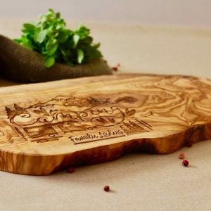Personalized Olive Wood Cutting Board The Interesting  Camping or Caravan Item