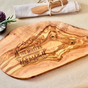 Personalized Olive Wood Cutting Board The Interesting  Item for Caravan and Camping Enthusiasts