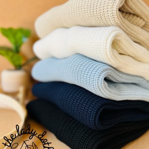 Personalized Organic Cotton Knit Sweater Hand-Embroidered, Custom-Stitched for You