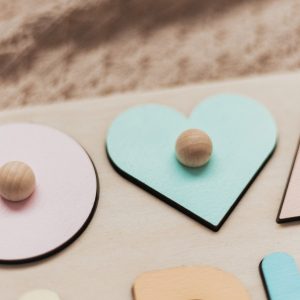 Personalized Pastel Name Puzzle  Montessori Wooden Toy with Numbers – Baby Shower & 1st Birthday Present