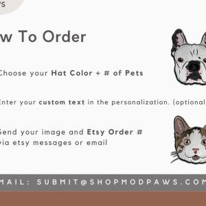 Personalized Pet Hat Embroidered with Your Furry Friend’s Photo