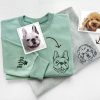 Personalized Pet Portrait Embroidered Sweatshirt Capture Your Furry Friend’s Charm