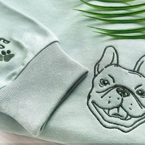 Personalized Pet Portrait Embroidered Sweatshirt Capture Your Furry Friend’s Charm