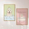 Personalized Pet Portrait Hilarious Bathroom Art for Kids, Custom Pet Item, Pet in Bathtub, Unique Father’s Day Present