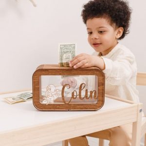 Personalized Piggy Bank for Boys A Unique Item for Kids and Nursery Decor