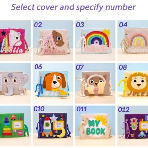 Personalized Quiet Book Toddler’s Sensory Felt Activity Toy for Customized Learning Adventures