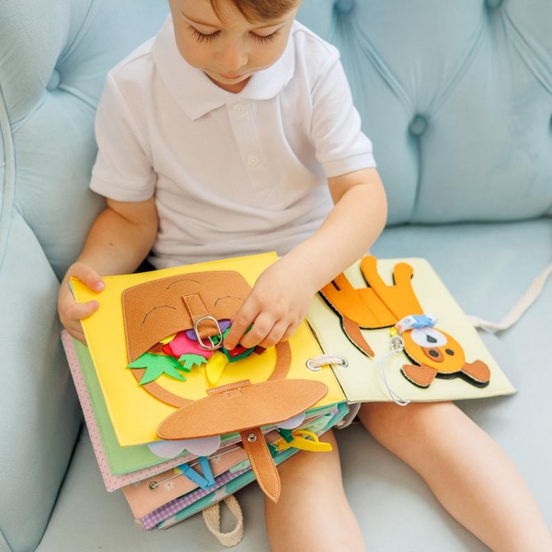 Personalized Quiet Book Toddler’s Sensory Felt Activity Toy for Customized Learning Adventures