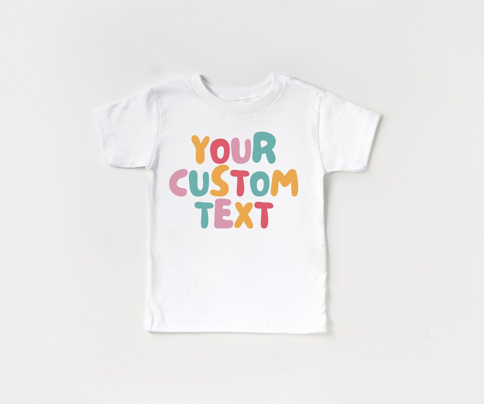 Personalized Retro Text Kids Shirt Design Your Own Custom Toddler Tee - Image 3