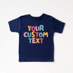 Personalized Retro Text Kids Shirt Design Your Own Custom Toddler Tee