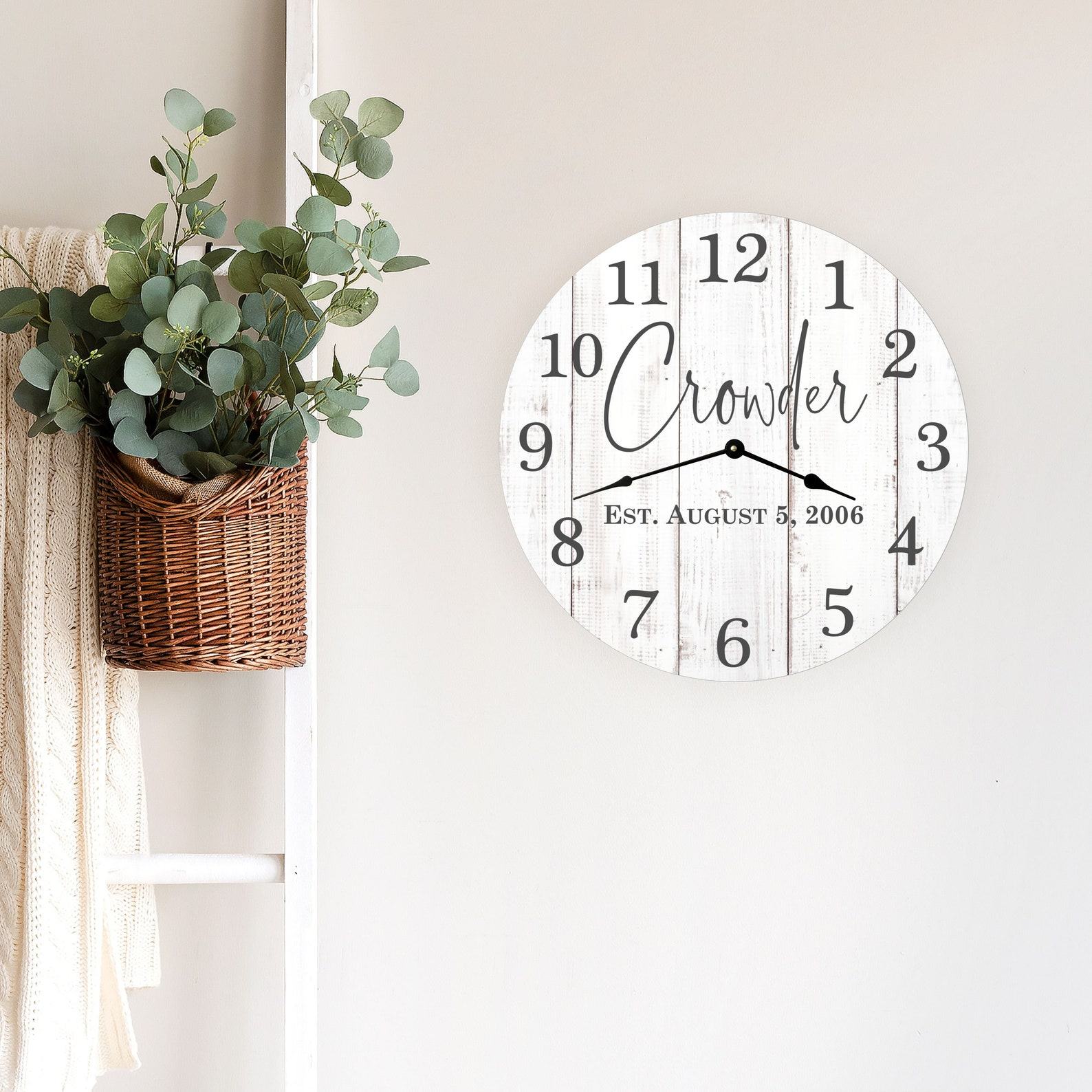 Personalized Rustic Clock Timeless Charm for Your Home - Image 2