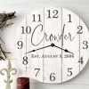 Personalized Rustic Clock Timeless Charm for Your Home
