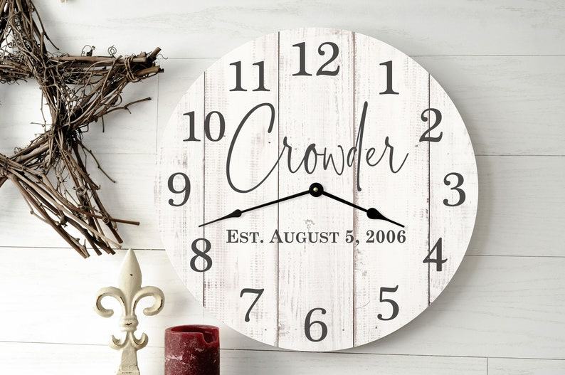 Personalized Rustic Clock Timeless Charm for Your Home