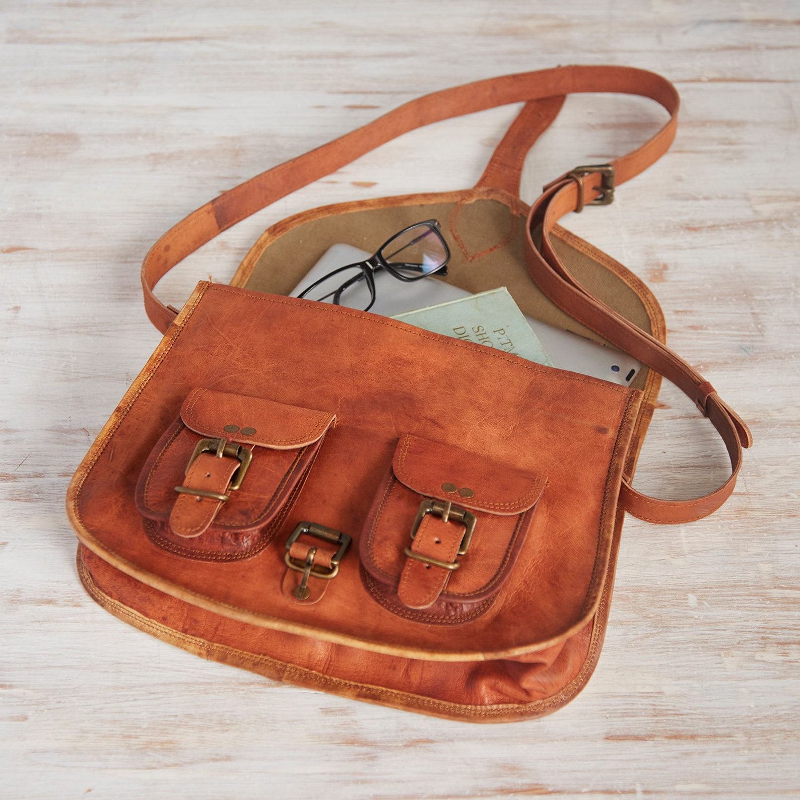 Personalized Saddlebag Premium Leather, Monogrammed Crossbody, Large Shoulder Bag