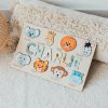 Personalized Safari Name Puzzle – Montessori Toy for Baby 1st Birthday & Nursery Decor
