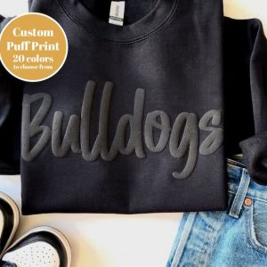 Personalized School Spirit Sweatshirt Design Your Own Mascot, Team Name, and BULLDOGS Font