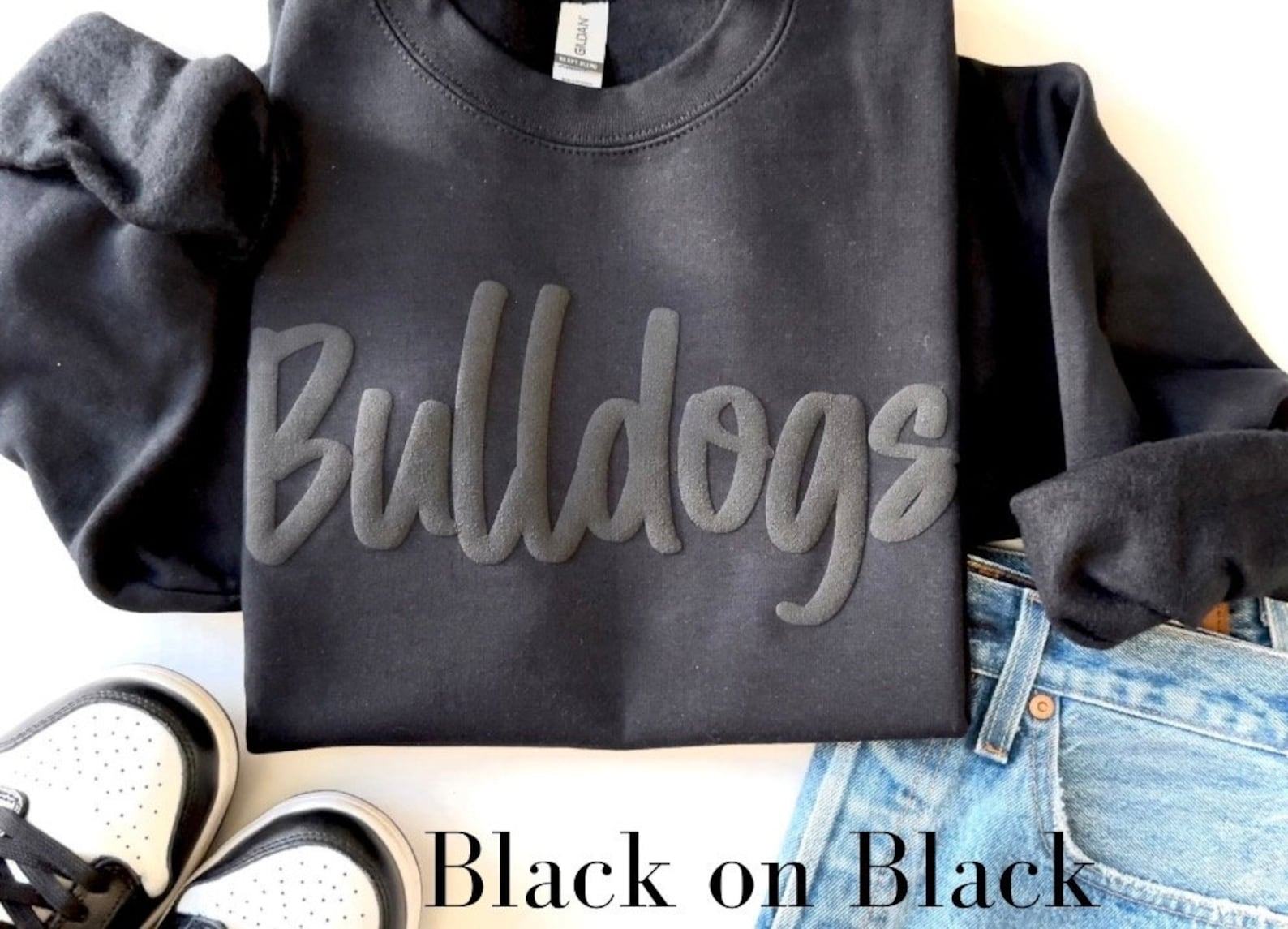 Personalized School Spirit Sweatshirt Design Your Own Mascot, Team Name, and BULLDOGS Font - Image 2