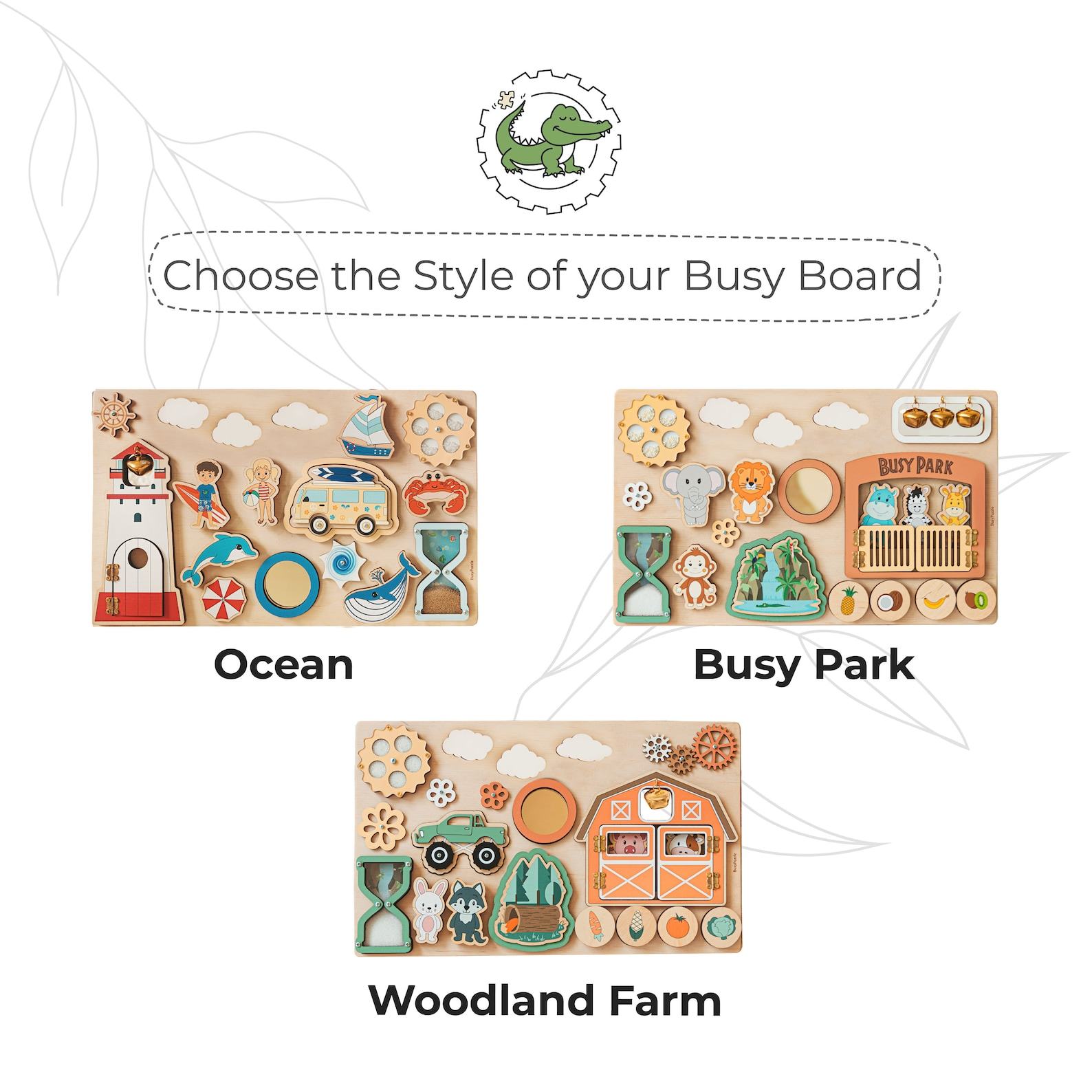 Personalized Sensory Busy Board A Woodland Adventure for Curious Toddlers