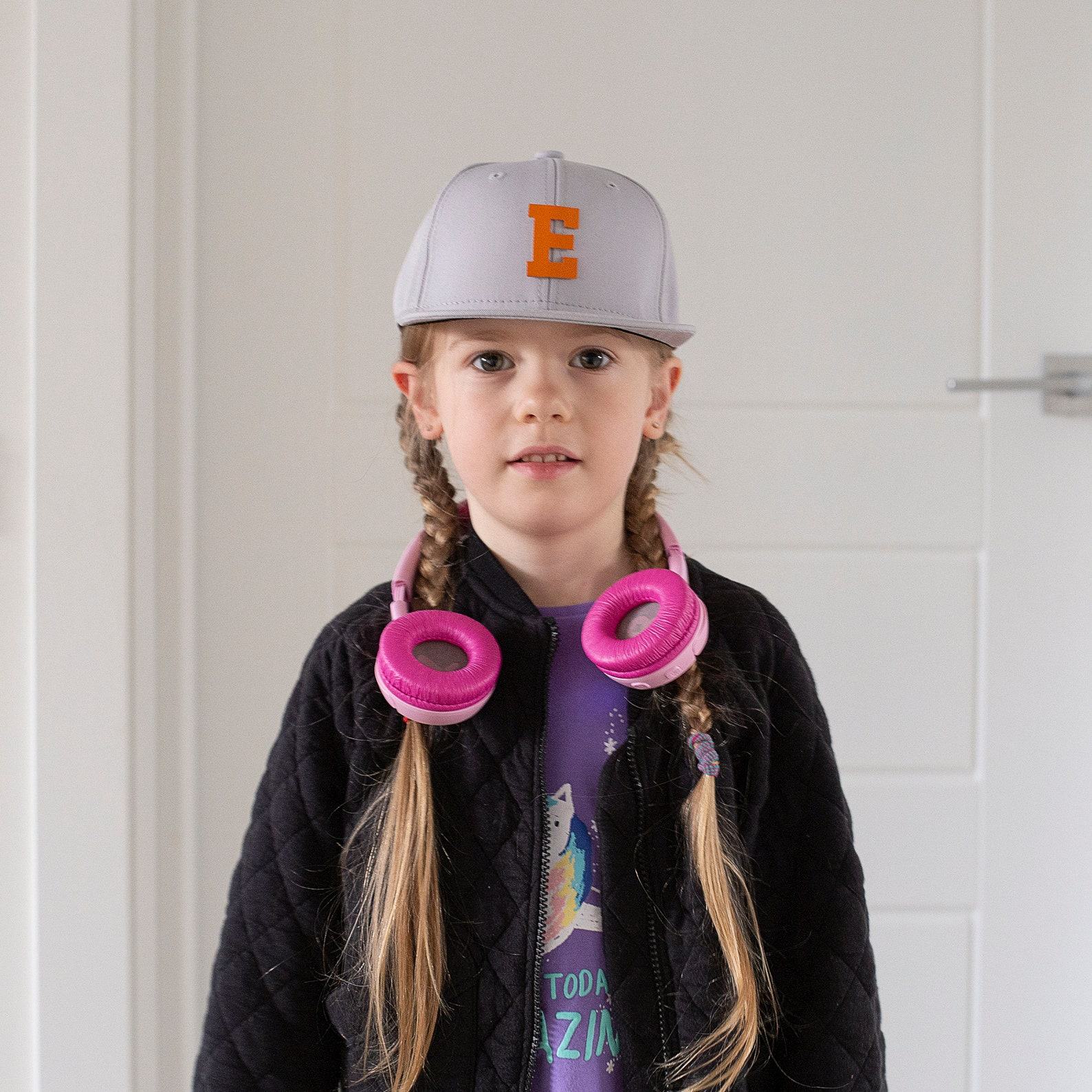 Personalized Snapback Hat for Kids Embroidered Custom Letters, Perfect for Boys, Girls, Announcements, and Family