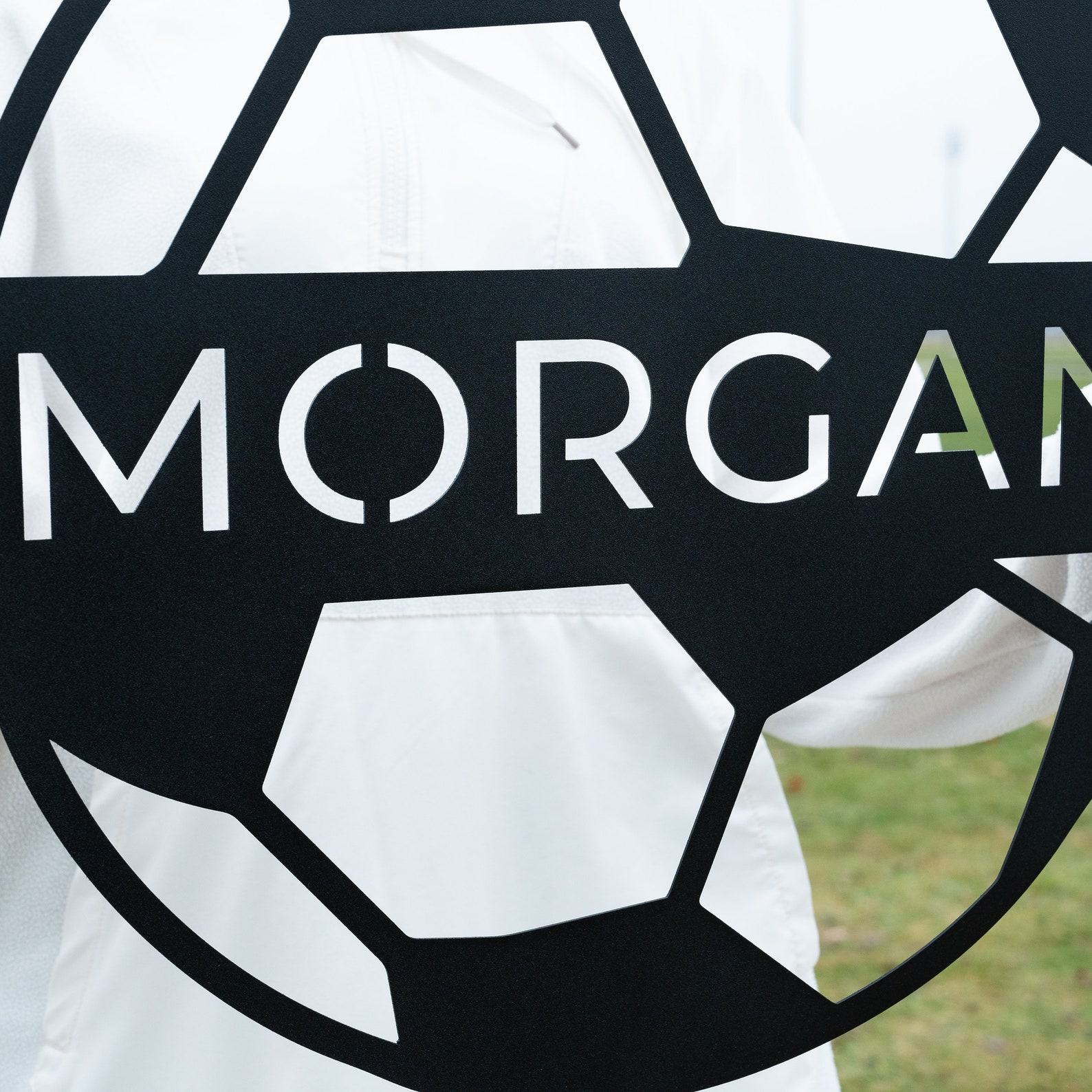 Personalized Soccer Ball Name Sign Elevate Your Sports Decor with a Unique Metal Wall Art