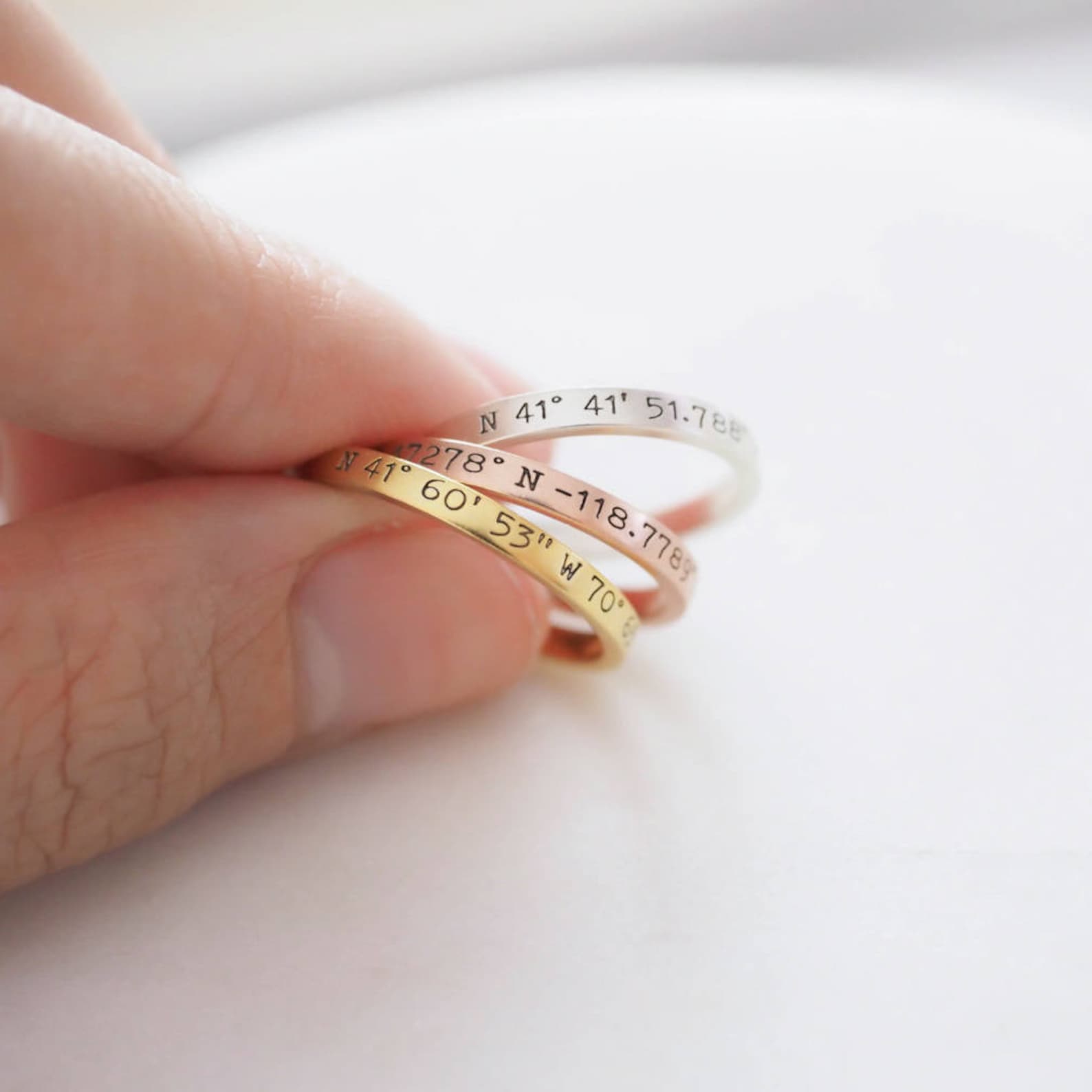 Personalized Stacking Ring Create a Unique Statement with Your Custom Message