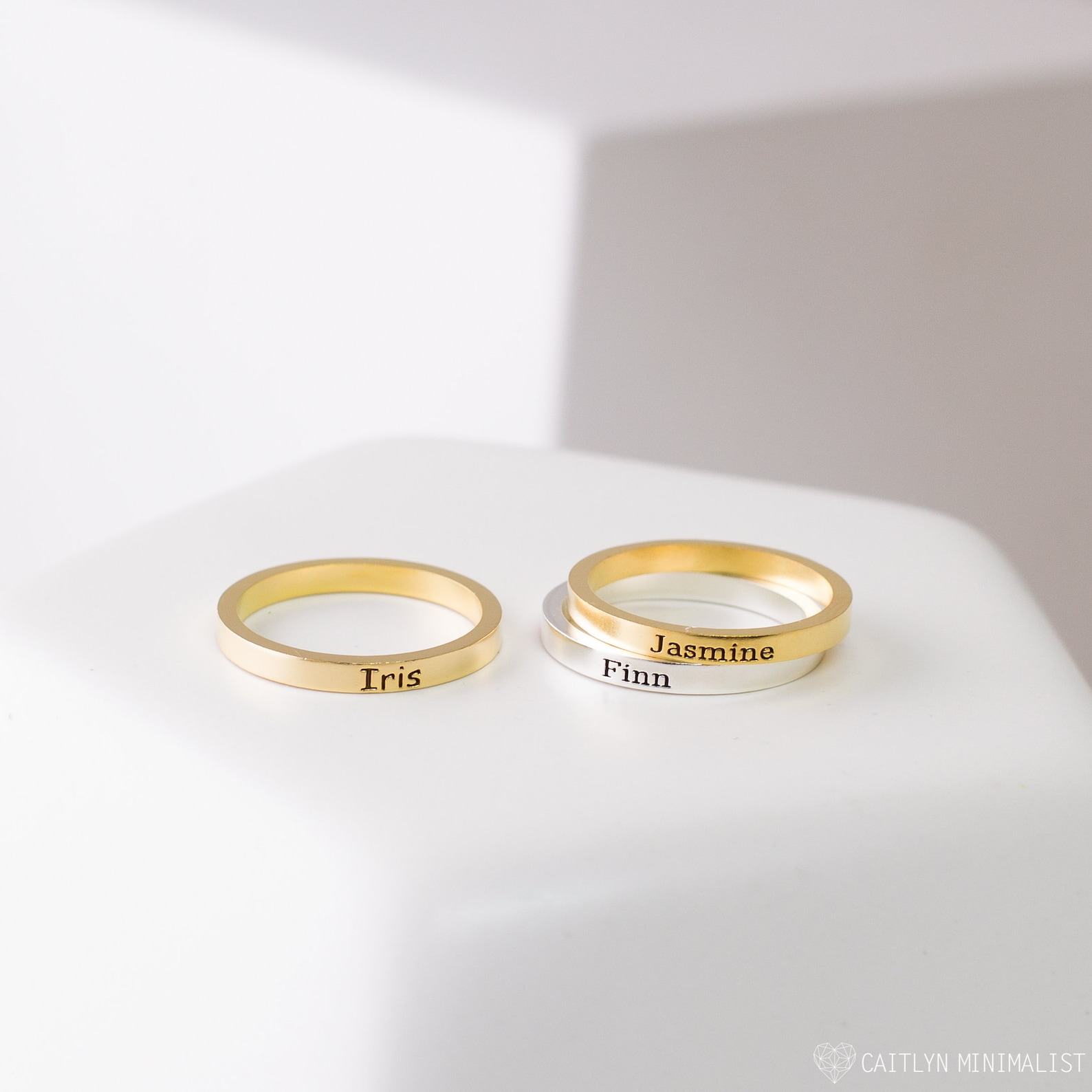 Personalized Stacking Ring Create a Unique Statement with Your Custom Message