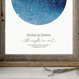 Personalized Star Map Print Capture the Night Sky of Your Special Moment