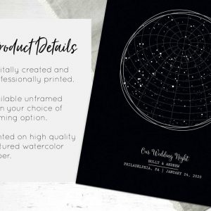 Personalized Star Map Print Capture the Night Sky of Your Special Moment