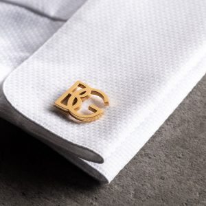 Personalized Sterling Silver Initial Cufflinks Elevate Your Style with Timeless Elegance