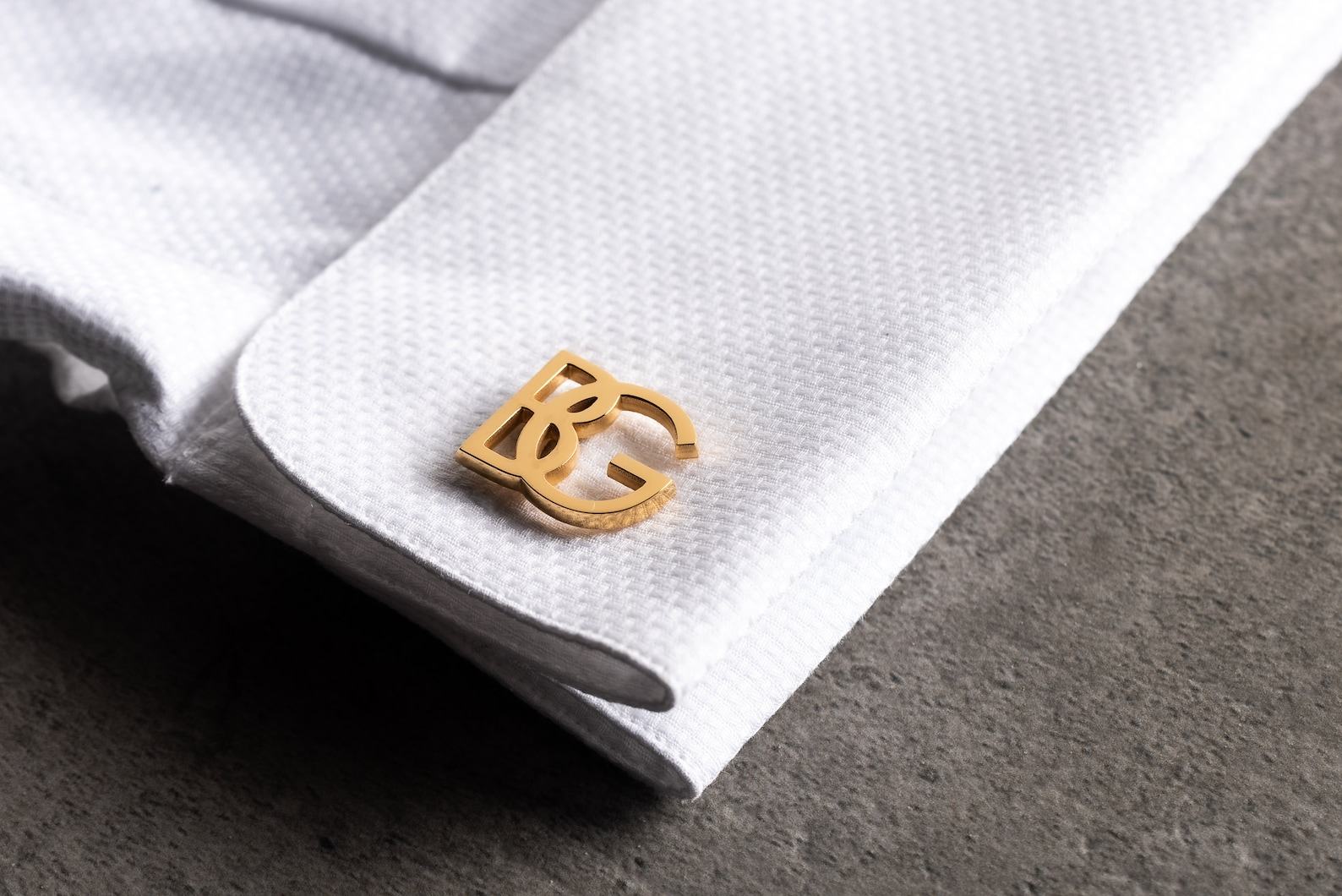 Personalized Sterling Silver Initial Cufflinks Elevate Your Style with Timeless Elegance - Image 3