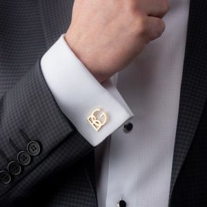 Personalized Sterling Silver Initial Cufflinks Elevate Your Style with Timeless Elegance