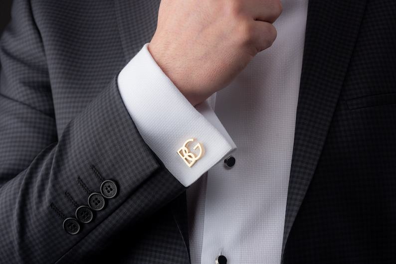 Personalized Sterling Silver Initial Cufflinks Elevate Your Style with Timeless Elegance