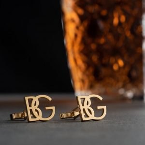 Personalized Sterling Silver Initial Cufflinks Elevate Your Style with Timeless Elegance