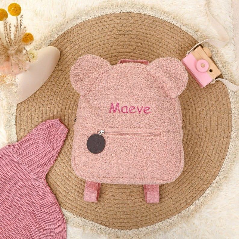 Personalized Teddy Bear Backpack – Custom Name Toddler Backpack for Kids