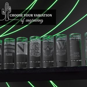 Personalized Tequila Glasses with Flight Board The Interesting  Item for Any Occasion