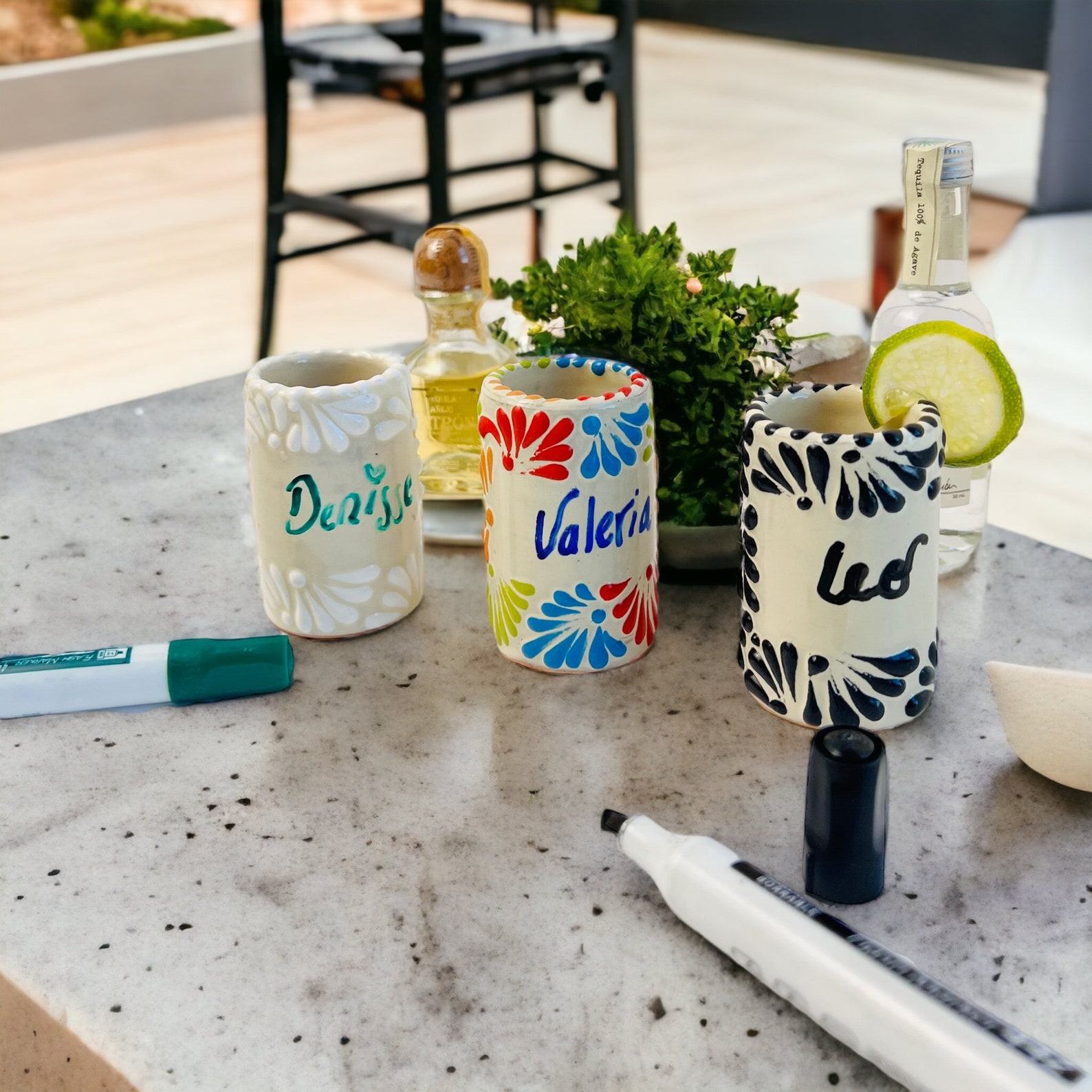 Personalized Tequila Shot Glasses Elevate Your Celebrations with Talavera Charm