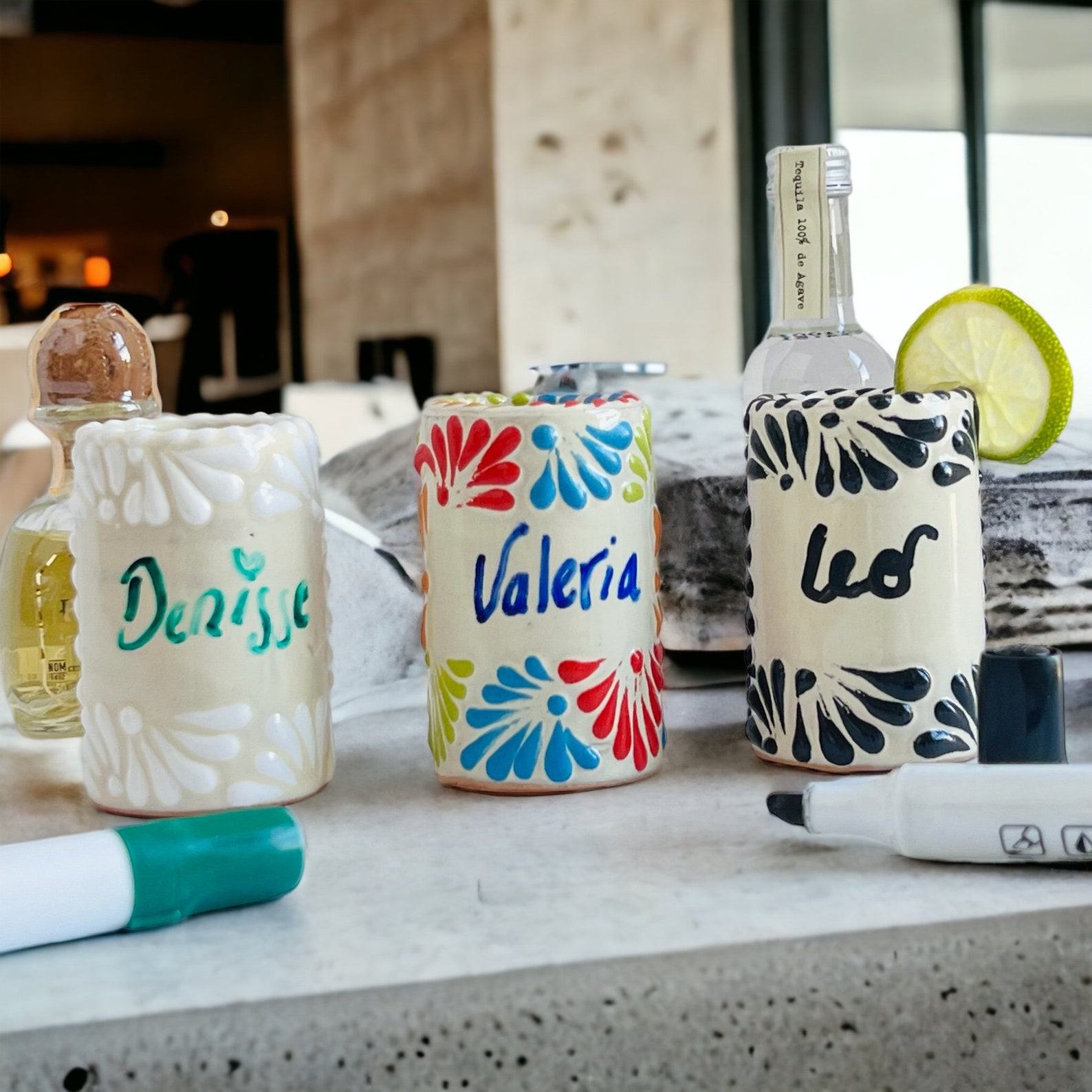 Personalized Tequila Shot Glasses Elevate Your Celebrations with Talavera Charm