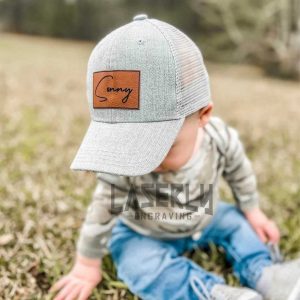 Personalized Toddler Ball Cap Mesh Back, Leather Patch, Interesting  for Items