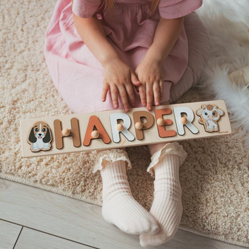 Personalized Toddler Name Puzzle A Unique and Educational Item for Little Ones