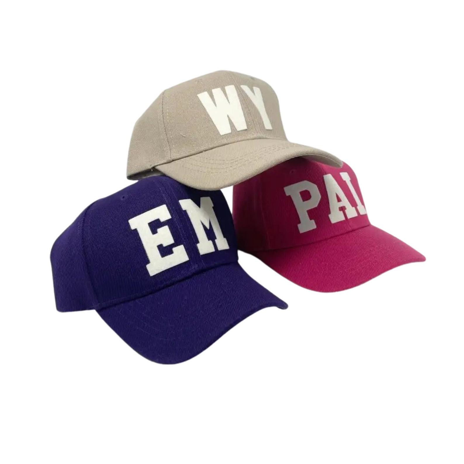 Personalized Toddler/Youth Baseball Cap Vintage Wool Initial Lettering