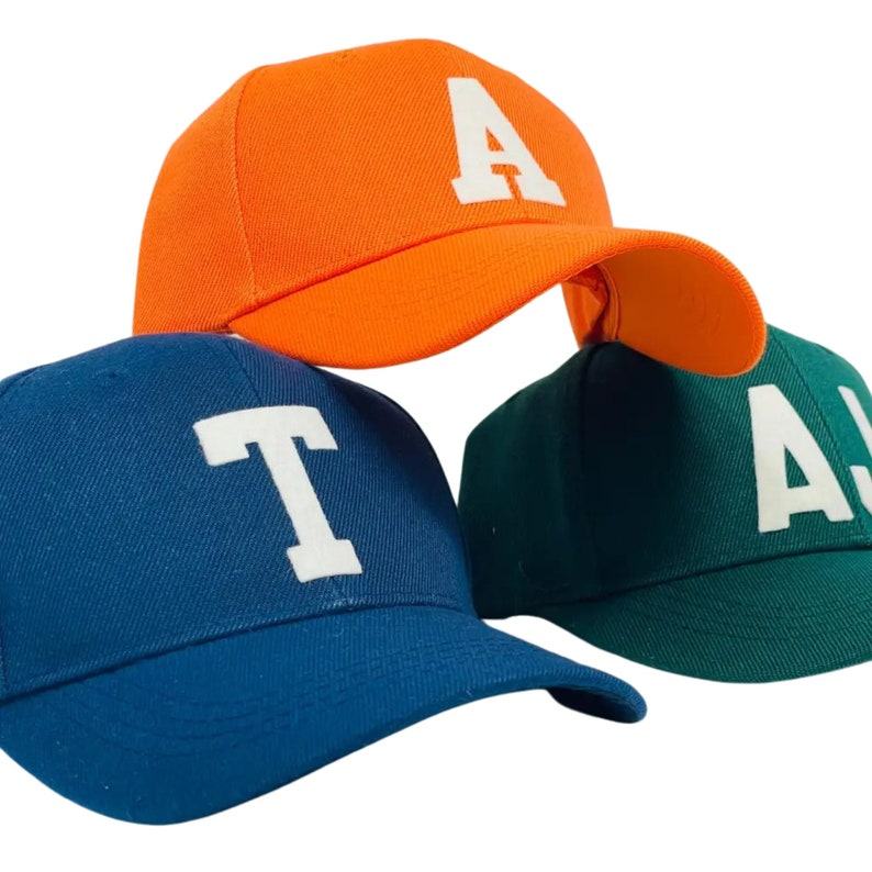 Personalized Toddler/Youth Baseball Cap Vintage Wool Initial Lettering