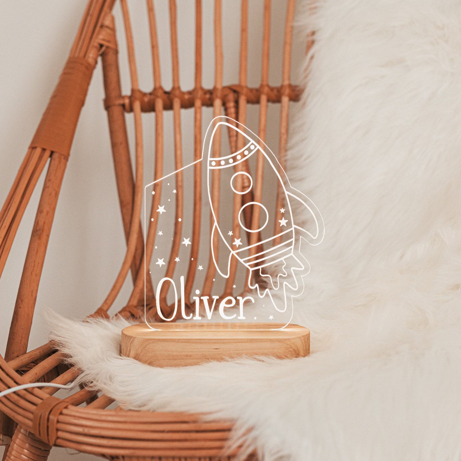 Personalized Train Night Light for Baby Boys – Cute Nursery Decor & Unique Birthday/Easter Present