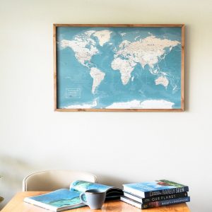 Personalized Travel Map Pin Your Adventures on a Modern World Map Print #WPM01