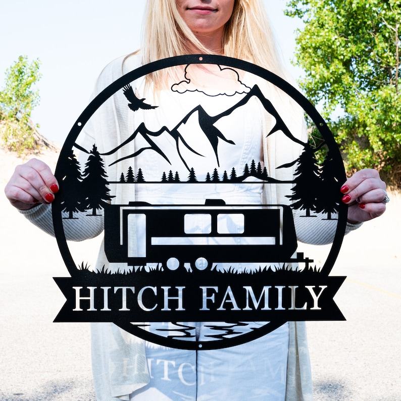 Personalized Travel Trailer Camper Outdoor Sign Create Lasting Camping Memories