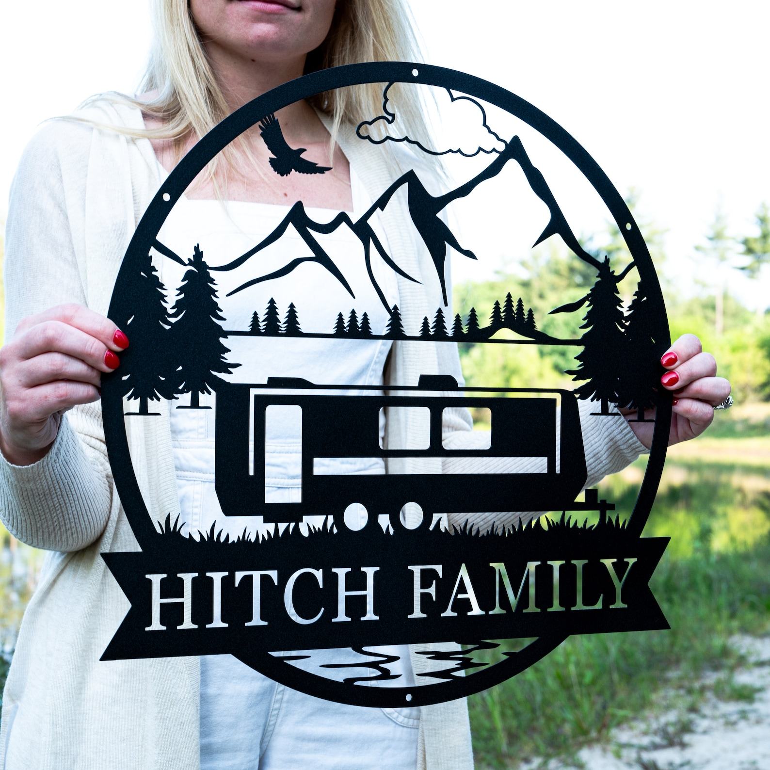 Personalized Travel Trailer Camper Outdoor Sign Create Lasting Camping Memories