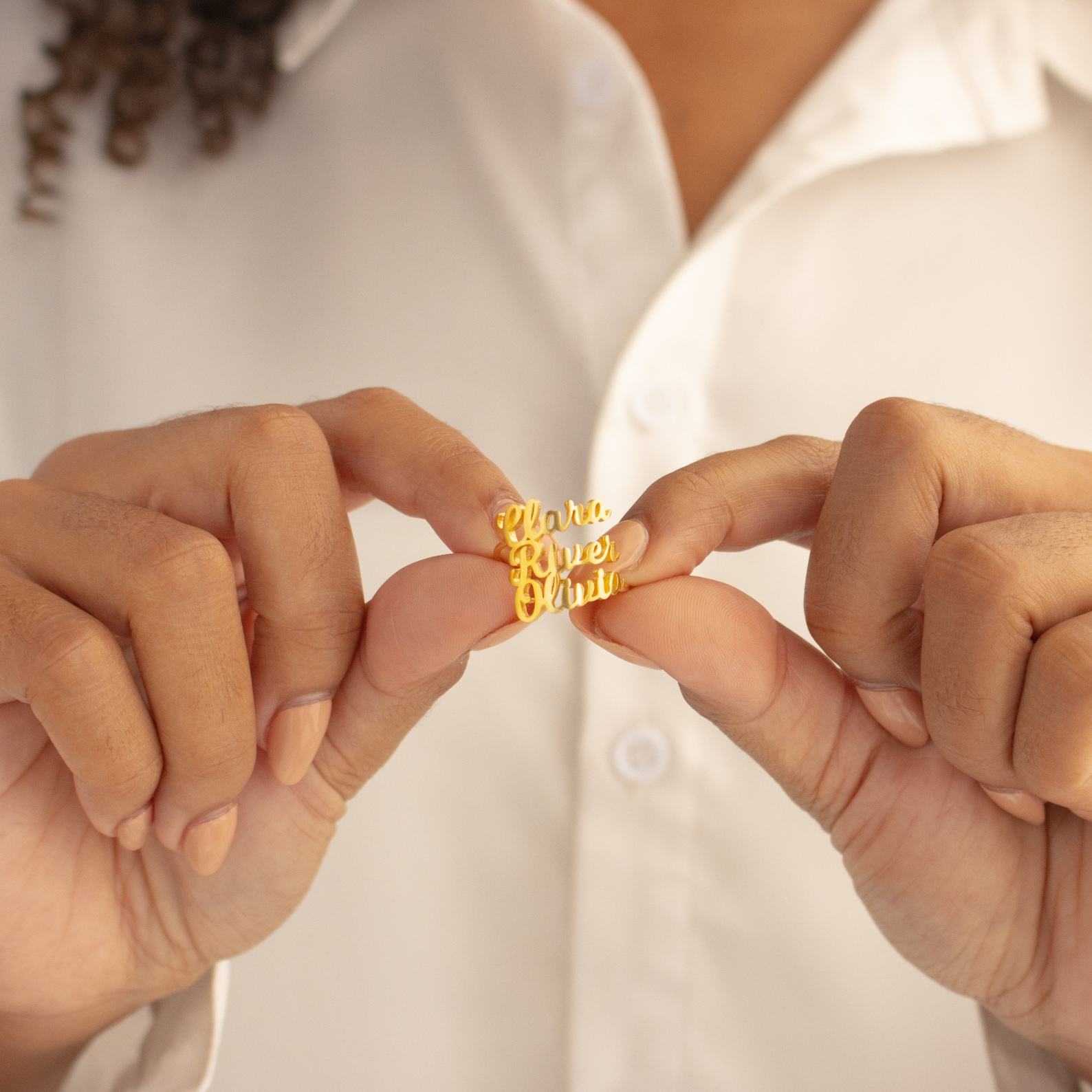 Personalized Triple Name Ring A Timeless Treasure for Loved Ones