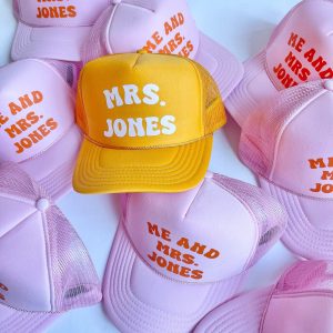 Personalized Trucker Hat Design Your Own Slogan, Party, or Bachelorette Hat with Neon Accents