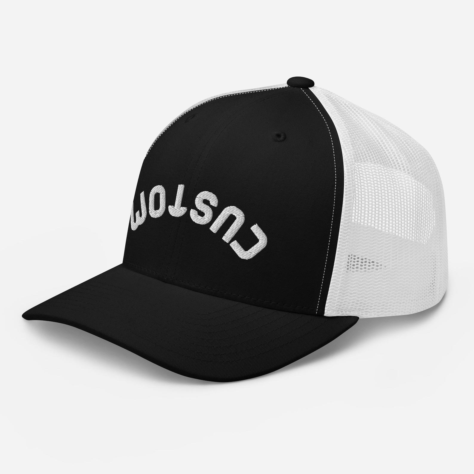 Personalized Upside-Down Text Trucker Hat Express Yourself with Style
