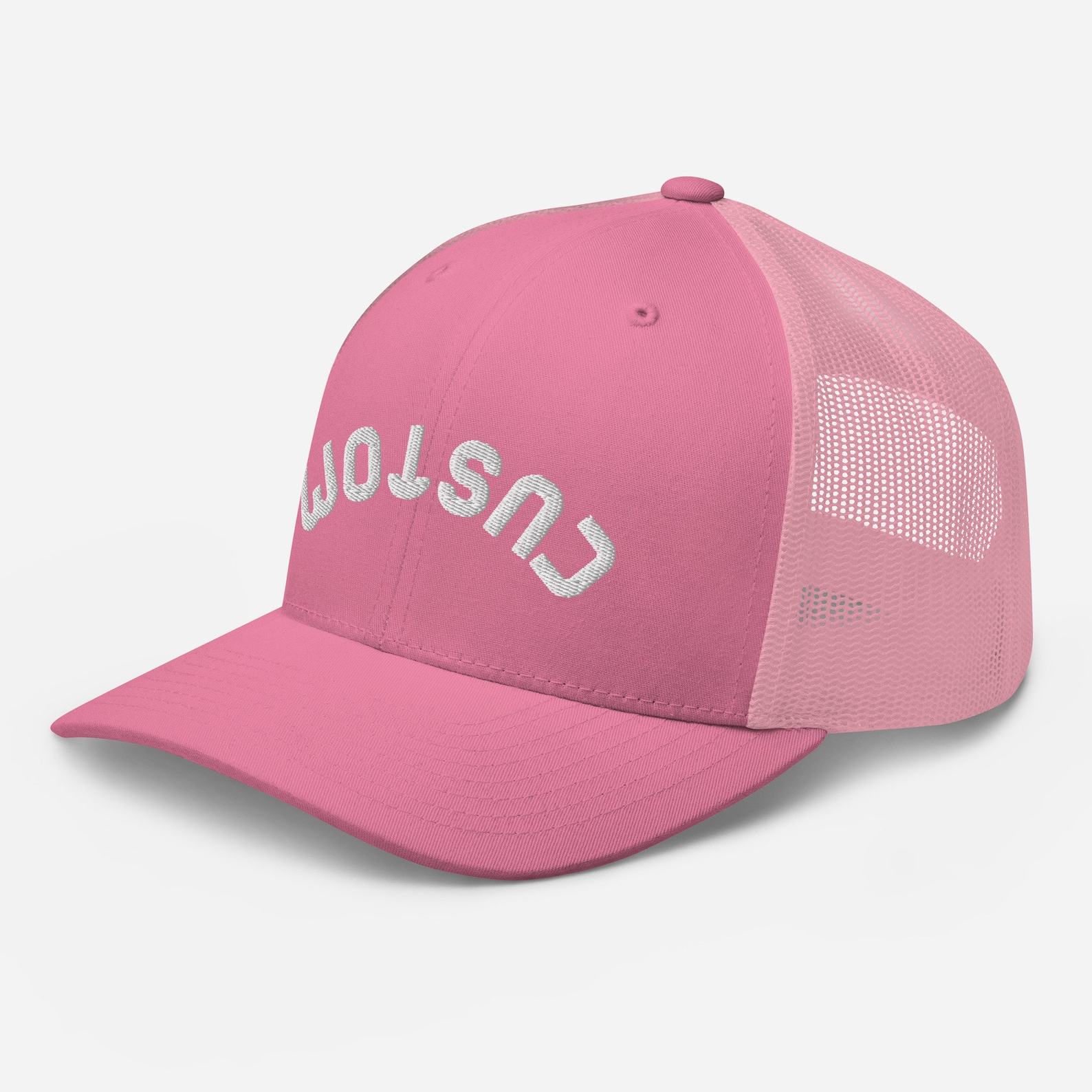 Personalized Upside-Down Text Trucker Hat Express Yourself with Style