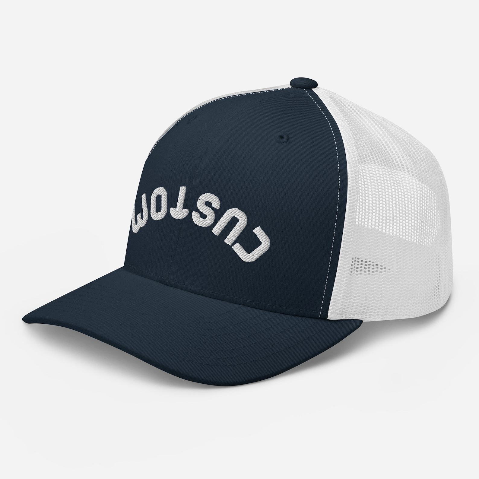 Personalized Upside-Down Text Trucker Hat Express Yourself with Style