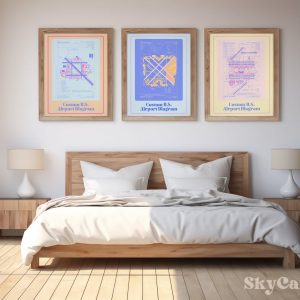 Personalized U.S. Airport Map Print Elevate Your Aviation Decor